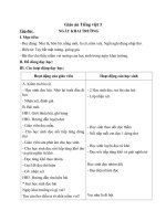 Tải Giáo án Tiếng Việt lớp 3 tuần 6: Tập đọc - Ngày khai trường - Giáo án Tập đọc lớp 3
