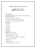 Tải Giáo án mầm non đề tài: Vũ điệu sôi động - Giáo án mầm non chương trình mới