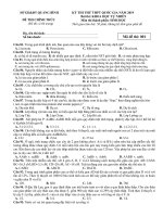 Tải Đáp án đề thi thử THPT Quốc gia môn Sinh học năm 2019 Sở GD&ĐT Quảng Bình - Đề minh họa Sinh học 2019