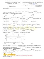 Tải Đề thi học sinh giỏi cấp trường môn Toán lớp 12 năm học 2019 - 2020 trường THPT Tiên Du 1, Bắc Ninh - Đề thi HSG môn Toán lớp 12 có đáp án
