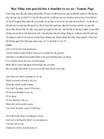 Tải Học Tiếng Anh qua bài hát A shoulder to cry on - Tommy Page - Lời dịch bài hát A shoulder to cry on - Cần lắm 1 bờ vai