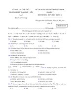 Tải Đề thi thử THPT Quốc gia năm 2017 môn Hóa học trường THPT Trần Phú, Vĩnh Phúc - Đề thi thử đại học môn Hóa năm 2017 có đáp án