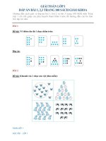 Giải toán lớp 1: Đáp án bài 1, 2,3 trang 100 sách giáo khoa