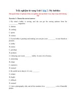 Tải Trắc nghiệm từ vựng Unit 1 lớp 7: My hobbies - Từ vựng Tiếng Anh lớp 7 Unit 1 My Hobbies