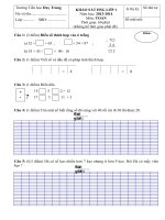 Tải Đề thi khảo sát học sinh giỏi lớp 1 môn Toán năm học 2013-2014 trường Tiểu học Duy Trung, Quảng Nam - Đề thi học sinh giỏi lớp 1 môn Toáncó đáp án