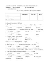 Tải Tổng hợp đề thi Tiếng Anh hay cho học sinh lớp 6 - Đề thi Tiếng Anh lớp 6