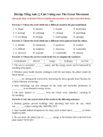 Tải Bài tập Tiếng Anh 12 Unit 3 nâng cao: The Green Movement - Ôn tập Unit 3 lớp 12 có đáp án