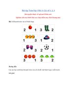 Tải Bài tập Toán lớp 1: Các số 1, 2, 3 - Bài tập ôn tập Toán lớp 1 bộ sách Cánh Diều