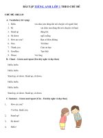 Tải Bài tập Tiếng Anh lớp 1 theo chủ đề - Ôn tập môn Tiếng Anh 1