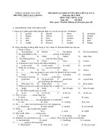 Tải Đề thi chọn học sinh giỏi lớp 6 môn tiếng Anh (lần 3) trường THCS Nga Thắng, Thanh Hóa năm học 2017-2018 có đáp án - Đề thi học sinh giỏi lớp 6 môn tiếng Anh có đáp án