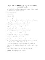 Tải Đáp án đề thi thử THPT Quốc gia môn Lịch sử năm 2019 Sở GD&ĐT Bắc Ninh lần 2 - Đề minh họa Lịch sử 2019