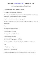 Tải Ngữ pháp Unit 5 lớp 8: Study Habits - Tiếng Anh 8 Unit 5 Study habits| Ngữ pháp Unit 5 SGK tiếng Anh lớp 8