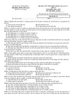 Tải Đề thi thử THPT Quốc gia năm 2017 môn Giáo dục công dân trường THPT Yên Lạc, Vĩnh Phúc (Lần 3) - Đề thi thử trắc nghiệm môn GDCD có đáp án