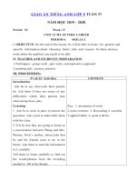 Tải Giáo án tiếng Anh lớp 9 Tuần 37 sách mới - Giáo án điện tử môn tiếng Anh 9 theo tuần