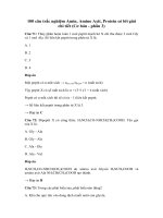 Tải 100 câu trắc nghiệm Amin, Amino Axit, Protein có lời giải chi tiết (Cơ bản - phần 3) - Để học tốt môn Hóa học lớp 12