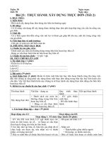 Tải Giáo án Công nghệ 6 bài 23: Thực hành: Xây dựng thực đơn (Tiết 2) - Giáo án điện tử môn Công nghệ lớp 6