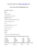 Tải Bài tập cuối tuần Tiếng Anh 8 tập 1 tuần 13 Unit 6: The Young Pioneers Club - Ôn tập Tiếng Anh lớp 8 theo từng Unit có đáp án