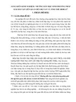 Sáng kiến kinh nghiệm, SKKN - Hướng dẫn học sinh phương pháp giải bài tập liên quan đến độ tan và tinh thể hiđrat