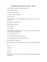 Tải Ôn thi Đại học môn Địa lý có đáp án - Đề số 2 - Để học tốt môn Địa lý lớp 12