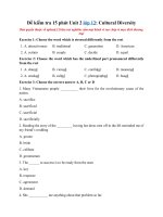 Tải Đề kiểm tra 15 phút Unit 2 lớp 12: Cultural Diversity hệ 7 năm - Bài tập Tiếng Anh 12 Unit 2 có đáp án