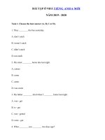 04 - Ôn tập tiếng Anh lớp 6 giữa học kì 2 có đáp án