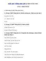 Tải Giải SBT tiếng Anh lớp 6 unit 1: Greetings - Giải sách bài tập Tiếng Anh 6 Unit 1 Greetings