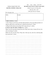 Tải Đề kiểm tra chất lượng giáo viên môn Tiếng Anh trường Tiểu học Phúc Thuận 3, Thái Nguyên năm học 2016 - 2017 - Đề thi khảo sát năng lực giáo viên Tiểu học có đáp án