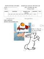 Tải Đề thi học kỳ 2 môn Tiếng Anh lớp 3 trường Tiểu học Lương Điền, Hải Dương năm học 2015 - 2016 - Đề kiểm tra Tiếng Anh học kì 2 lớp 3 có đáp án