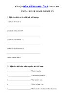 Tải Bài tập tự luận Tiếng Anh lớp 6 Unit 4 Big Or Small có đáp án - Bài tập Unit 4 lớp 6 Big or Small có đáp án