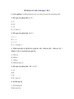 Tải Đề thi học kì 2 môn Toán lớp 2 - Đề 2 - Đề kiểm tra học kì 2 lớp 2 môn Toán có đáp án