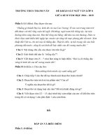 Tải Đề kiểm tra học kì 2 môn Ngữ văn lớp 8 năm 2015 trường THCS Thanh Văn, Hà Nội - Đề thi học kì 2 lớp 8 môn Văn có đáp án