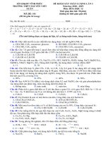 Tải Đề thi thử THPT Quốc gia môn Hóa học năm 2019 trường THPT Nguyễn Viết Xuân - Vĩnh Phúc lần 3 - Đề minh họa Hóa học 2019 có đáp án