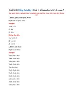 Tải Giải SGK Tiếng Anh lớp 1 Unit 1: What color is it? - Lesson 5 - Unit 1: What color is it? Lesson 5 (trang 14 Tiếng Anh lớp 1)