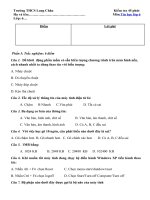 Tải Đề kiểm tra 1 tiết học kì 1 môn Tin học lớp 6 - Đề kiểm tra 45 phút môn Tin học lớp 6