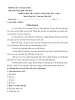 Tải Đề thi học kì 1 môn Tiếng Việt lớp 2 trường Tiểu học Gio Hải, Quảng Trị năm học 2016 - 2017 - Đề kiểm tra học kì I lớp 2 môn Tiếng Việt có đáp án