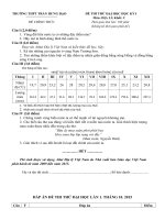 Tải Đề thi thử THPT Quốc gia năm 2016 môn Địa lý trường THPT Trần Hưng Đạo, TP. Hồ Chí Minh (Lần 1) - Đề thi thử đại học 2016 môn Địa có đáp án