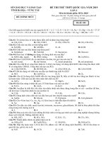 Tải Đề thi thử THPT Quốc gia môn Hóa học năm 2019 Sở GD&ĐT Bà Rịa - Vũng Tàu - Đề minh họa Hóa học 2019