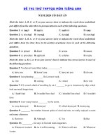 Tải Đề thi thử tốt nghiệp THPT lần 1 môn Anh trường THPT Chuyên Hùng Vương năm 2020 - Đề thi tiếng Anh THPT Quốc Gia 2020 có đáp án