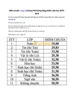 Tải Điểm chuẩn, Điểm thi vào lớp 10 trường Phổ thông Năng khiếu TPHCM năm học 2019 - 2020 - Điểm chuẩn vào lớp 10 THPT