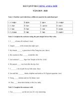 04 - Ôn tập tiếng Anh lớp 6 giữa học kì 2 có đáp án