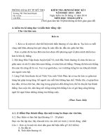 Tải Đề kiểm tra học kì 1 môn Tiếng Việt lớp 4 trường tiểu học Thái Sanh Hạnh, Mỹ Tho năm 2014 - 2015 - Đề kiểm tra học kì I môn Tiếng Việt lớp 4 có đáp án