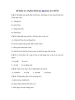 Tải Đề kiểm tra 15 phút học kì 1 môn Sinh học lớp 6 - Đề 4 - Đề kiểm tra 15 phút lớp 6 môn Sinh có đáp án