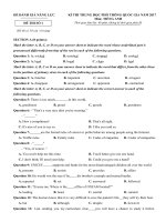 Tải Đề thi thử THPT Quốc gia năm 2017 môn Tiếng Anh có đáp án + giải thích chi tiết (Đề 1) - Đề thi thử Đại học môn Tiếng Anh năm 2017