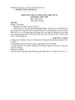 Tải Đề thi giữa học kì 2 môn Ngữ văn lớp 6 trường THCS Tam Hưng, Thanh Oai năm 2015 - 2016 - Đề kiểm tra giữa học kì II môn Ngữ văn lớp 6 có đáp án