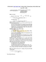 Tải Đề thi KSCL lớp 9 môn Toán Trường THCS Thanh Quan, Hoàn Kiếm năm học 2019 - 2020 - Đề kiểm tra HK 2 lớp 9 môn Toán