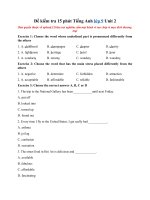 Tải Đề kiểm tra 15 phút Tiếng Anh lớp 9 Unit 2 - Đề thi Tiếng Anh lớp 9 Thí điểm Unit 2 có đáp án