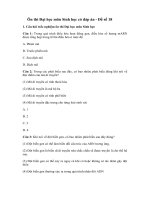 Tải Ôn thi Đại học môn Sinh học có đáp án - Đề số 18 - Để học tốt môn Sinh học lớp 12