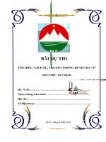 Tải Bài dự thi tìm hiểu Lịch sử, Truyền thống huyện Ba Vì năm 2018 - Đáp án cuộc thi tìm hiểu LSTT huyện Ba Vì