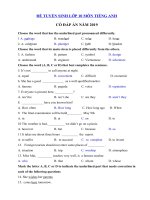 Tải Đề thi thử vào lớp 10 môn Tiếng Anh sở GD - ĐT Hà Nội năm 2019 - 2020 số 3 - Đề tuyển sinh lớp 10 môn Anh có đáp án