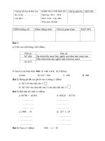 Tải Đề kiểm tra cuối học kì 1 môn Toán lớp 4 năm học 2013 - 2014 trường Tiểu học B Hòa Lạc, An Giang - Đề thi cuối học kì 1 lớp 4 môn Toán có đáp án